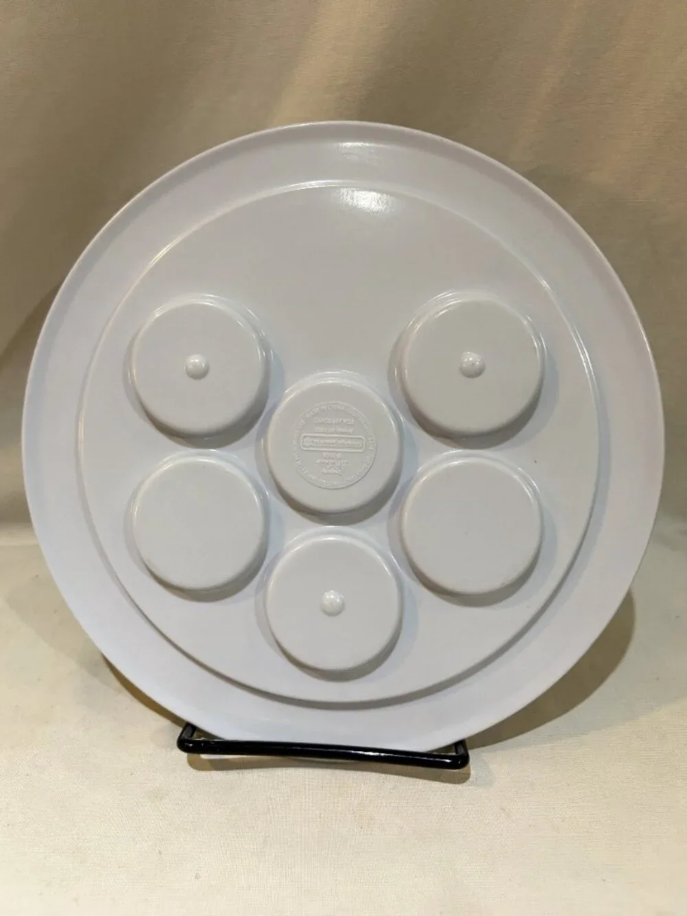 Se of 4 Shulsinger Judaica Melamine Kids Seder Plate Passover B.R. Leiner Design